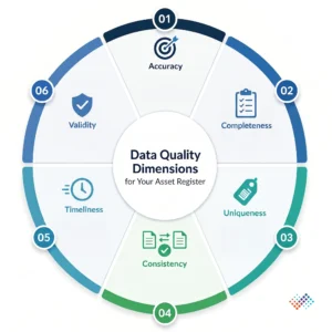 Six data-quality dimensions of an accurate fixed asset register